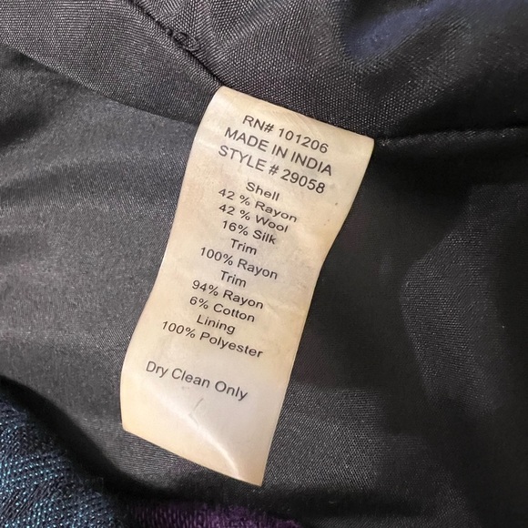 Soft Surroundings Karli Kimono Peacock Patchwork Jacket Cardigan Size Large - Picture 3 of 5